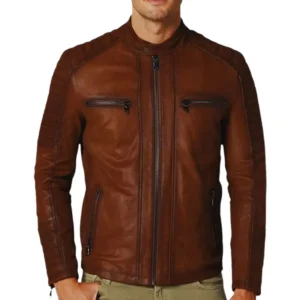 mens-brown-waxed-biker-leather-jacket