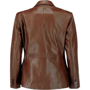 women-premium-brown-leather-blazer