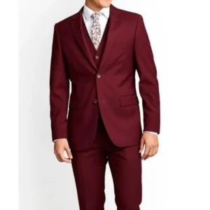 Maroon Suit Mens Front