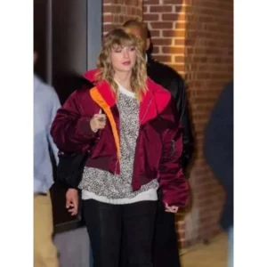 taylor-swift-burgundy-hooded-jacket