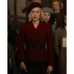 blitz-saoirse-ronan-red-corduroy-coat