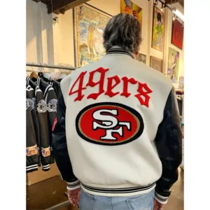 49ers-white-and-black-varsity-jacket