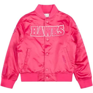 Atlanta Hawks Triple Pink Satin Jacket