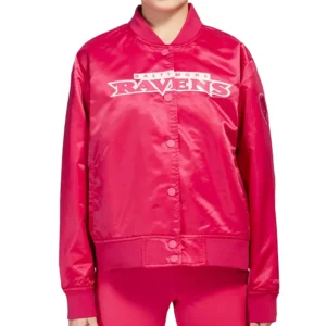 Baltimore Ravens Triple Pink Satin Jacket