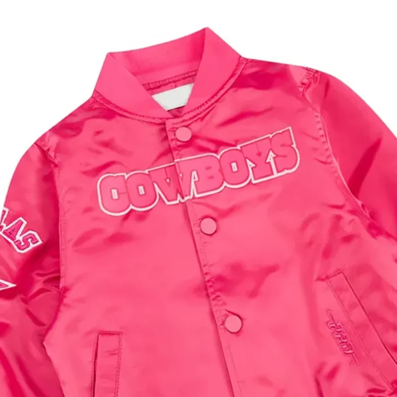 Dallas Cowboys Triple Pink Satin Jacket