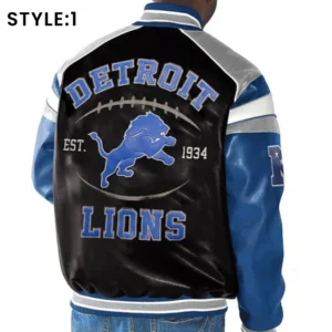 Detroit Lions Leather Jacket