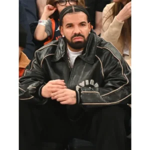 Drake Knicks Game Leather Jacket