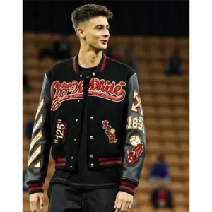 Off White X Ac Milan Varsity Jacket