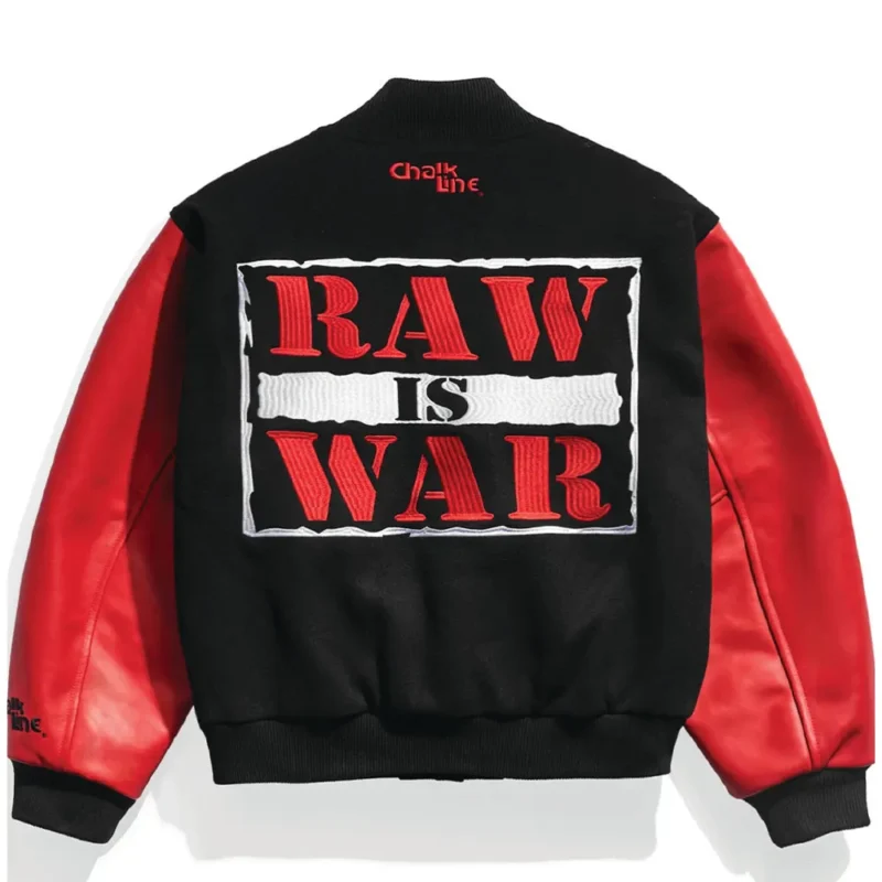 Raw Is War Retro Varsity Jacket