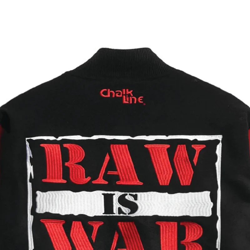 Raw Is War Retro Varsity Jacket