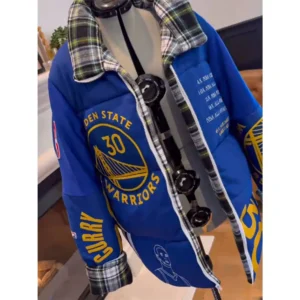 kristin-juszczyk-blue-puffer-jacket