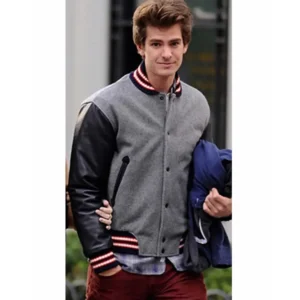 Andrew Garfield Grey Varsity Jacket