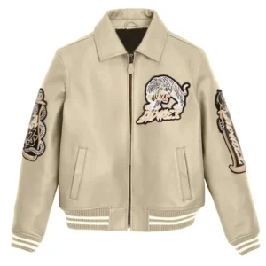 Avirex Speed Tiger Varsity Dead Stock Leather Jacket