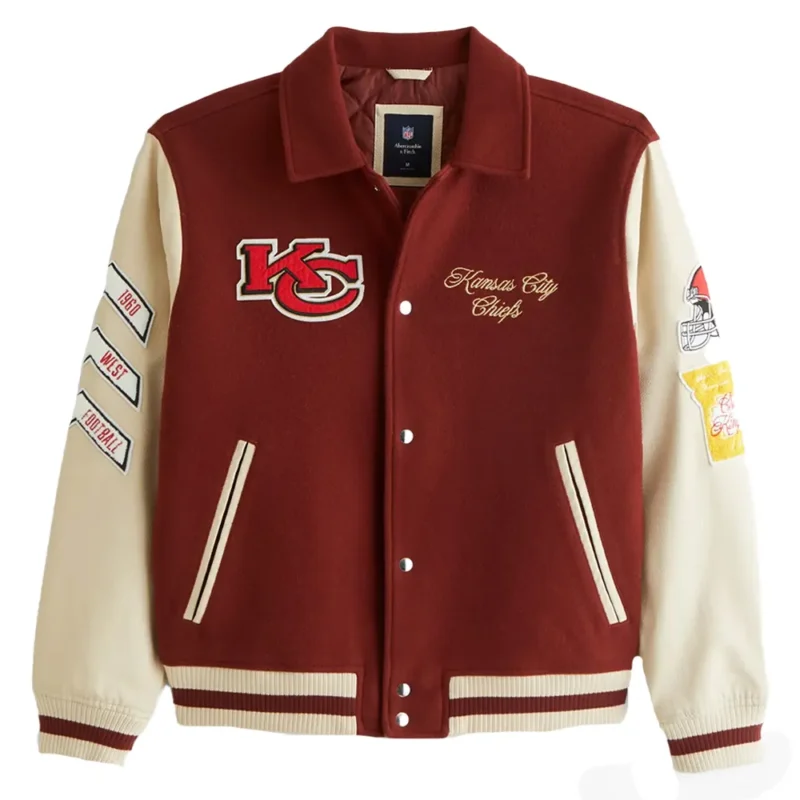Kansas City Chiefs Abercrombie Varsity Bomber Jacket