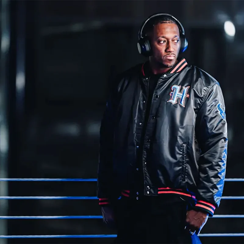 Lecrae Houston Texans Satin Bomber Jacket