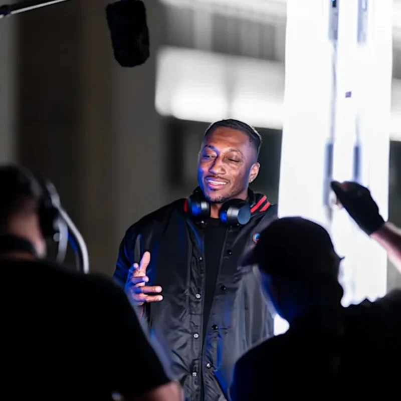 Lecrae Houston Texans Satin Bomber Jacket