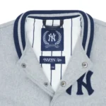 New York or Nowhere Gray Satin Full-Zip Jacket New York or Nowhere Gray Satin Full-Zip Jacket