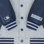 New York or Nowhere Gray Satin Full-Zip Jacket New York or Nowhere Gray Satin Full-Zip Jacket