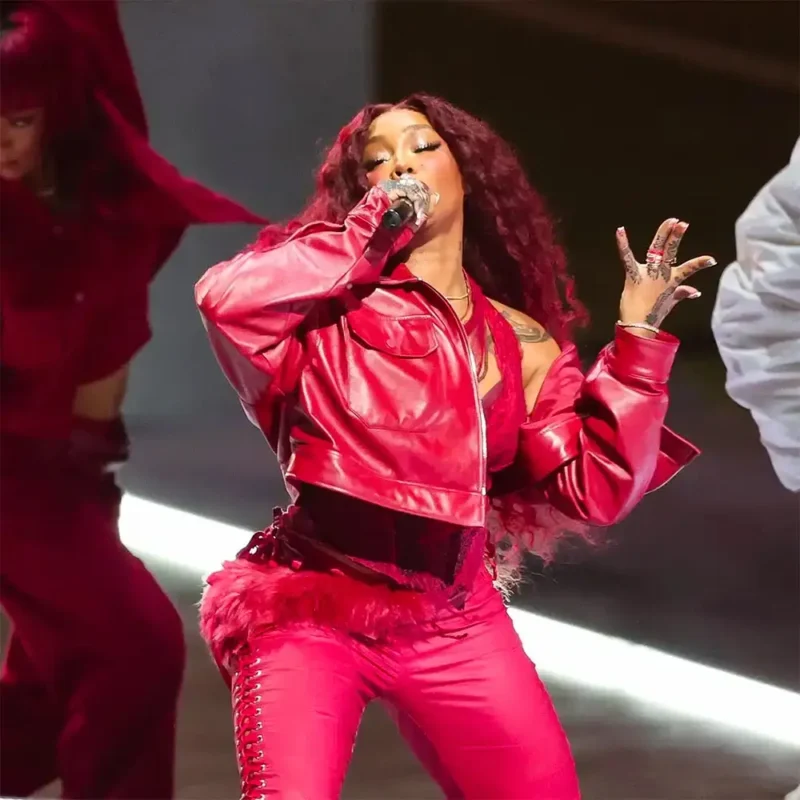 Super Bowl LIX Halftime Show SZA Leather Jacket