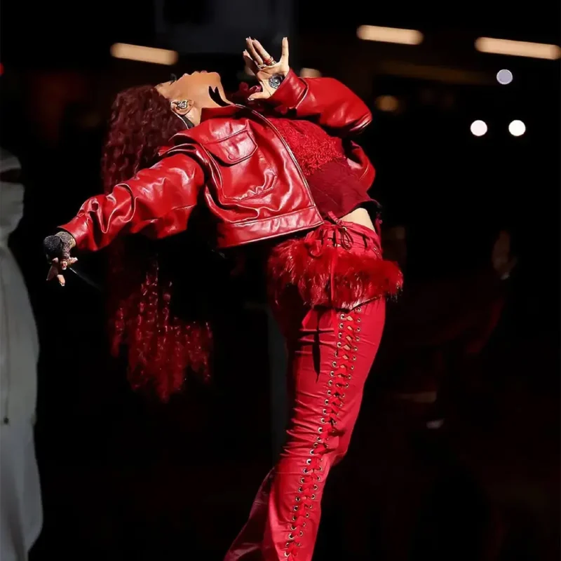 Super Bowl LIX Halftime Show SZA Leather Jacket