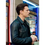 Tom Holland Black Leather Jacket