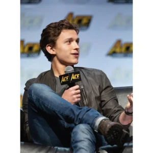 ACE Comic Con Tom Holland Bomber Leather Jacket