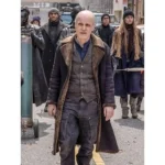 Zeljko Ivanek The Walking Dead Dead City 2025 Black Shearling Leather Coat Zeljko Ivanek The Walking Dead Dead City 2025 Black Shearling Leather Coat