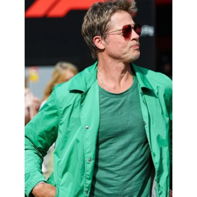 Brad Pitt F1 Grand Prix Movie Sonny Hayes Green Jacket