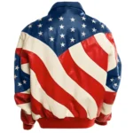 God Bless the USA Lee Greenwood American Flag Leather Jacket