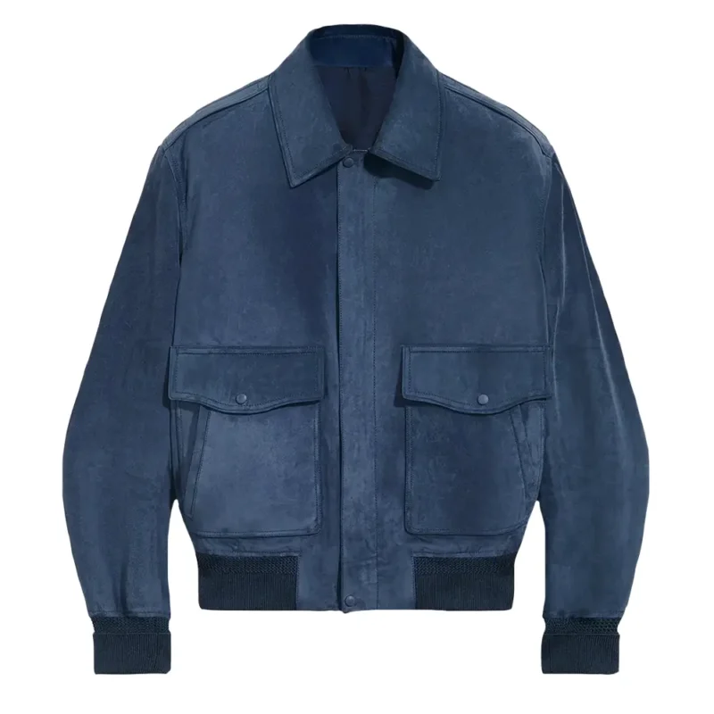 Lee Jung-jae Squid Game S02 Seong Gi-hun Blue Suede Bomber Jacket
