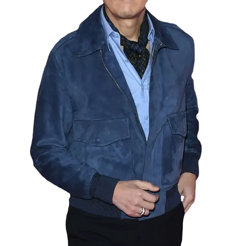 Lee Jung-jae Squid Game S02 Seong Gi-hun Blue Suede Bomber Jacket