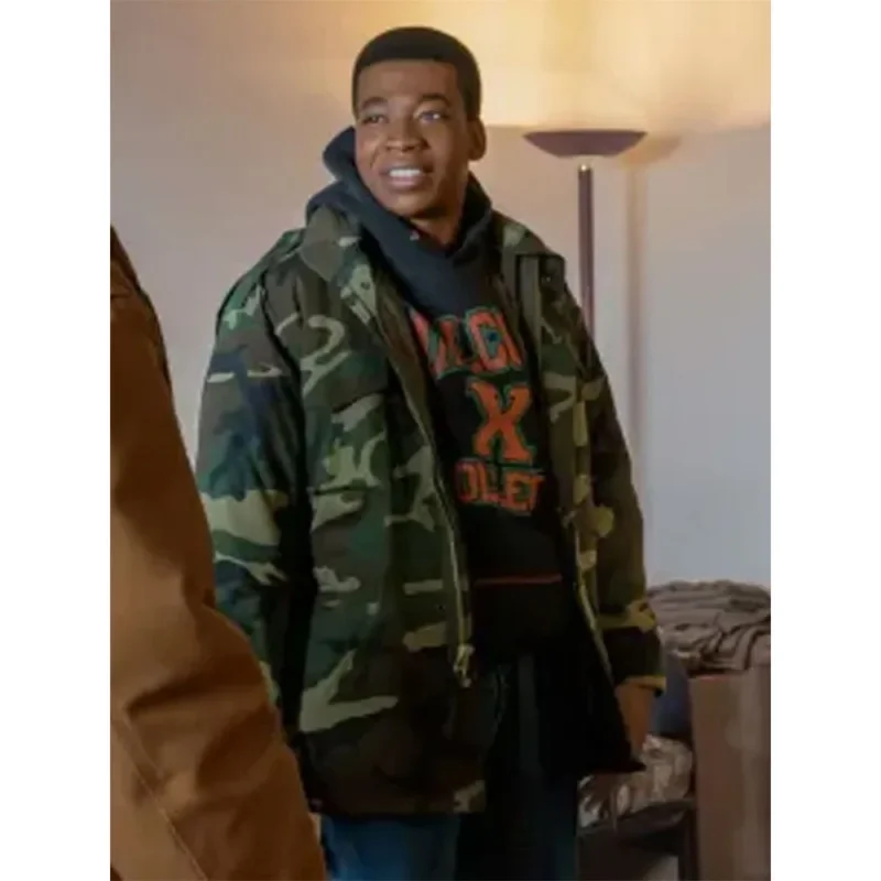 Mekai Curtis Power Book III Raising Kanan Tv Series S04 Kanan Stark Camouflage Jacket