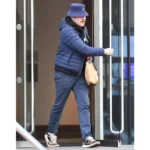 TV Series Ted Lasso Jason Sudeikis Blue Puffer Hooded Jacket