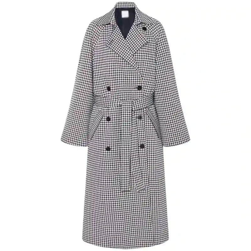 Taylor Swift Street Style 2025 Double Breasted Grey Trench Coat