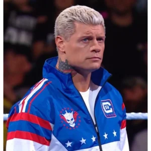 Stars and Stripes Cody Rhodes Blue & White Jacket
