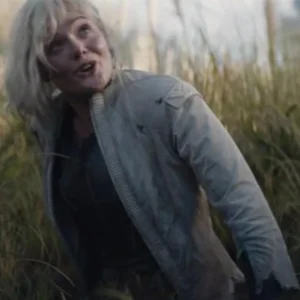 Elle Fanning Predator Badlands White Jacket