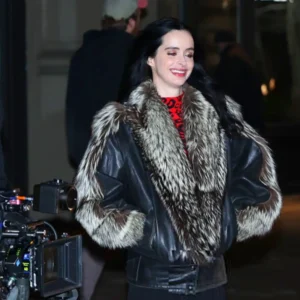 Dexter Resurrection Tv Series Mia Lapierre Black Leather Jacket With Faux Fur