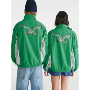 Unisex Aeropostale Philadelphia Eagles Green Full-Zip Track Jacket