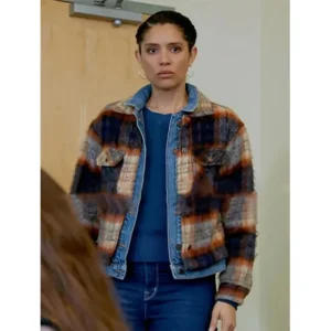 Series Chicago Fire Miranda Rae Mayo Plaid Denim Jacket