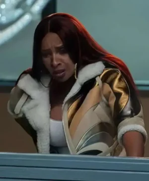 Power Book II S04 Ghost Monet Leather Shearling Jacket