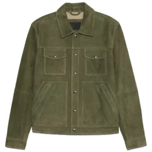 Beyond the Gates 2025 Ben Gavin Green Suede Shirt Jacket Front