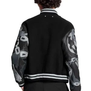 Louis Vuitton Chains Camo Varsity Jacket Back